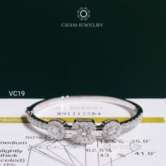 Vòng Tay VC19 CHAM JEWELRY, Vòng Full Moissanite Chủ 5.4mm (Barcode OHV02).