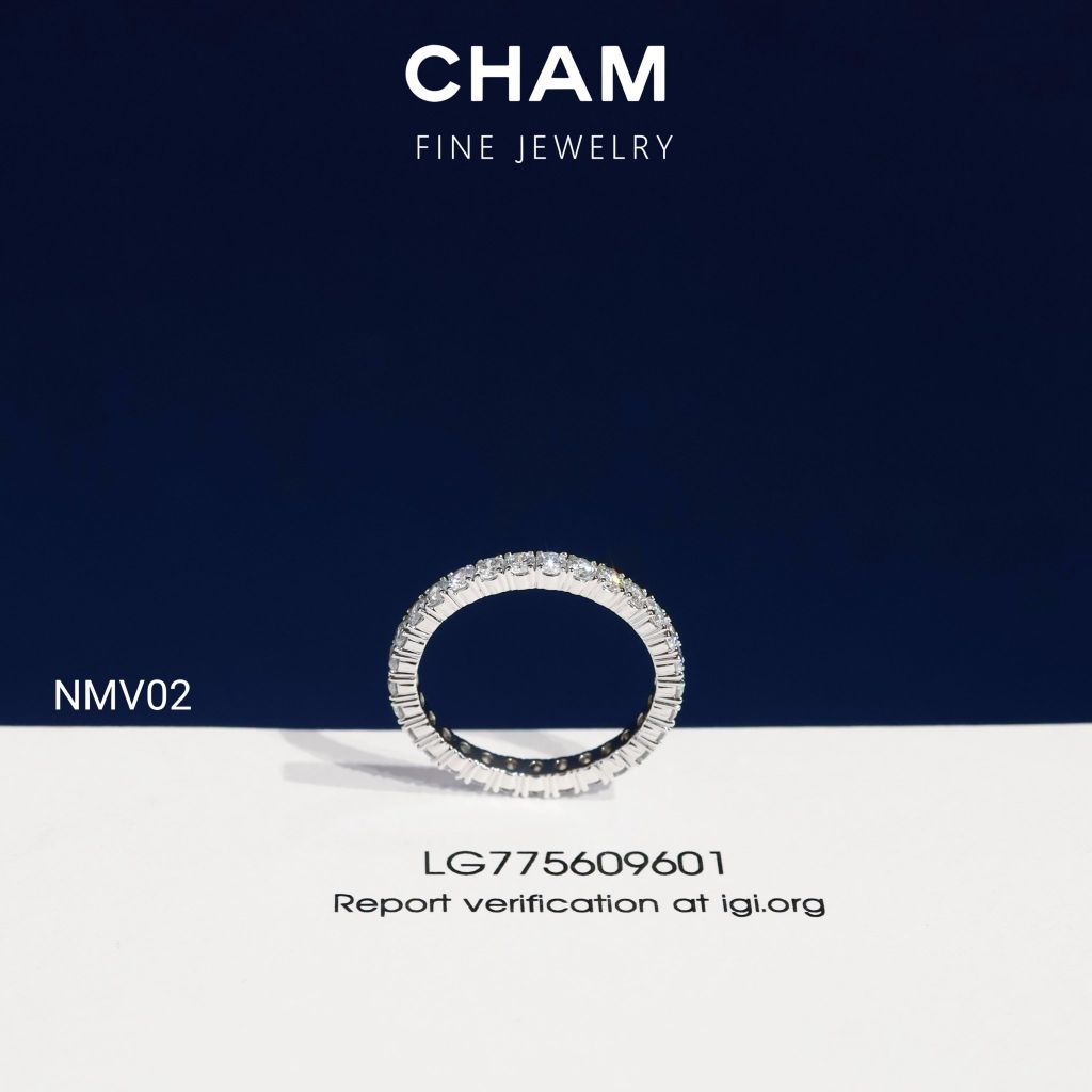 Nhẫn Nữ NMV02 2.0mm Vàng 10k Kim Cương Lab Grown Diamond