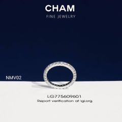 Nhẫn Nữ NMV02 2.0mm Vàng 10k Kim Cương Lab Grown Diamond