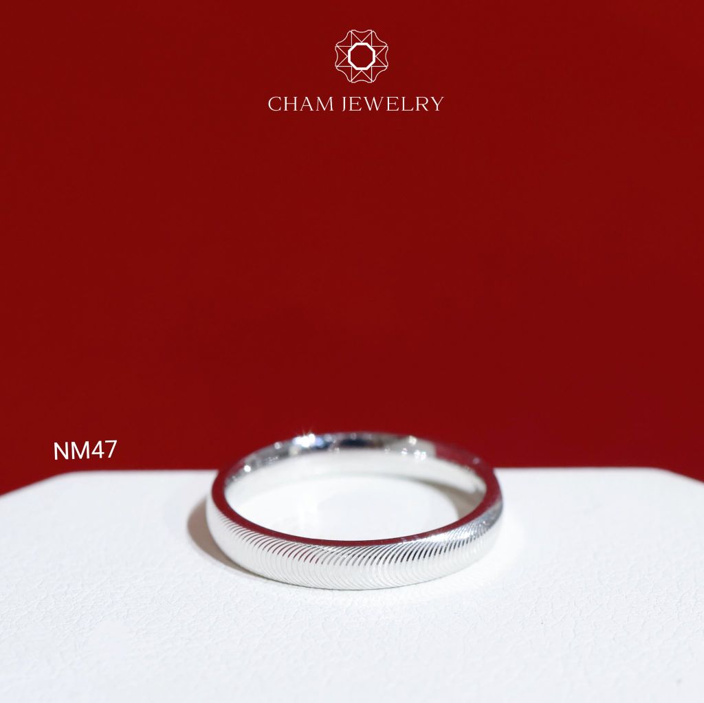 Nhẫn CHAM JEWELRY NM47, Nhẫn Mo Trơn Bản 4mm ( Barcode CHTQN17).