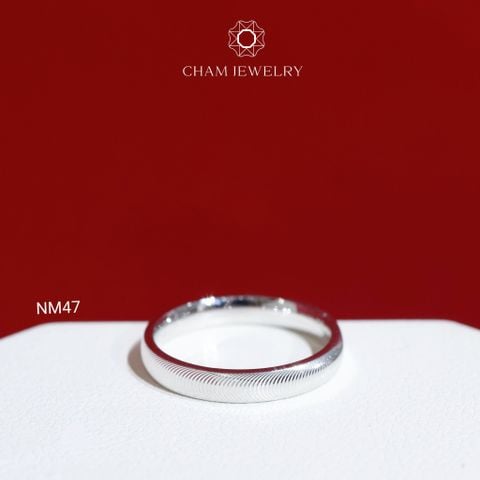 Nhẫn CHAM JEWELRY NM47, Nhẫn Mo Trơn Bản 4mm ( Barcode CHTQN17).