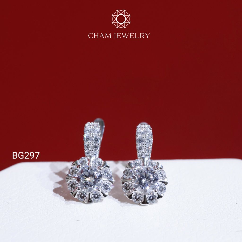 Hoa Tai BG297 CHAM JEWELRY, Chủ 5.0mm (Barcode TBG996).