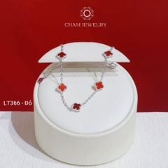 Lắc Tay LT366 CHAM JEWELRY , Lắc Cỏ 4 Lá Bản 6.0mm (Barcode TLT1398).