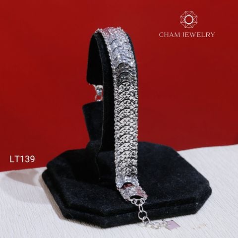 Lắc Tay CHAM JEWELRY LT139, Lắc Vảy Cá Bảng 12mm ( Barcode TLBC129).