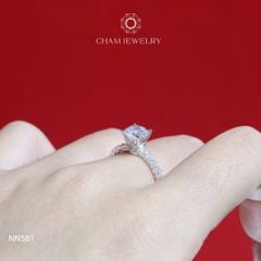 Nhẫn NN581 CHAM JEWELRY, Chủ 6.5mm (Barcode CN7230 - CN7233)
