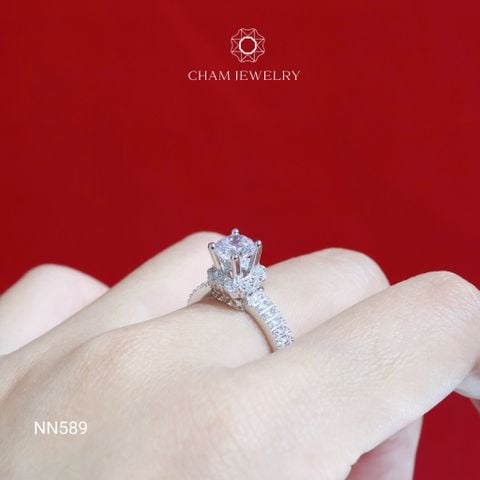 Nhẫn NN589 CHAM JEWELRY, Chủ 6.0mm (Barcode C3DN516)