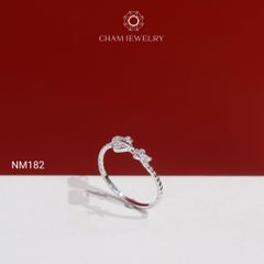Nhẫn NM182 CHAM JEWELRY, Nhẫn Kiểu Trái Tim (Barcode TNT991).