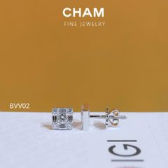 Hoa Tai BVV02 Chủ 3.0mm D VVS2 Vàng 10k Kim Cương Lab Grown Diamond