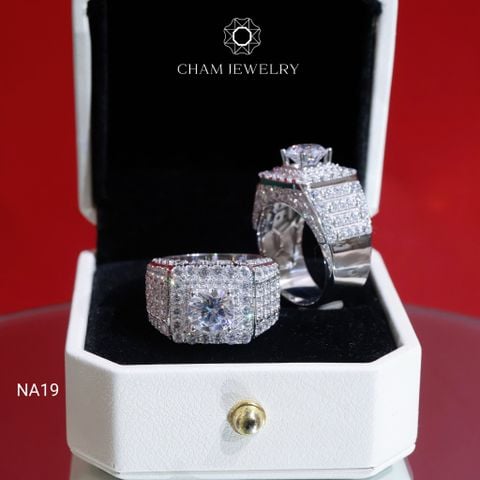 Nhẫn Nam NA19 CHAM JEWELRY, Chủ 7.5mm (Barcode TNNA431).