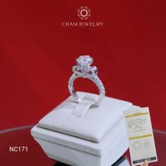 Nhẫn NC171 CHAM JEWELRY, Full Đá Moissanite, Nhẫn Nơ Chủ 7.2mm (Barcode OCNN12)