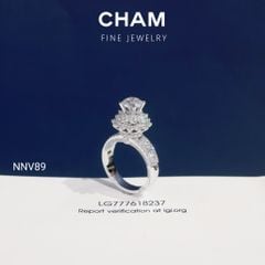 Nhẫn Nữ NNV89 Vàng 10k Chủ 6.3mm Kim Cương Lab Grown Diamond (Barcode DNU20)