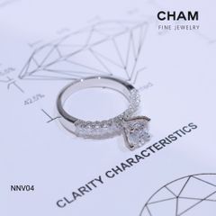 Nhẫn Nữ NNV04 Chủ 6.3mm D VVS1 Vàng 10k Kim cương Lab-grown