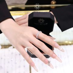 Nhẫn NM111 CHAM JEWELRY, Nhẫn Full Đá Barget 4.0mm (Barcode TNF29).
