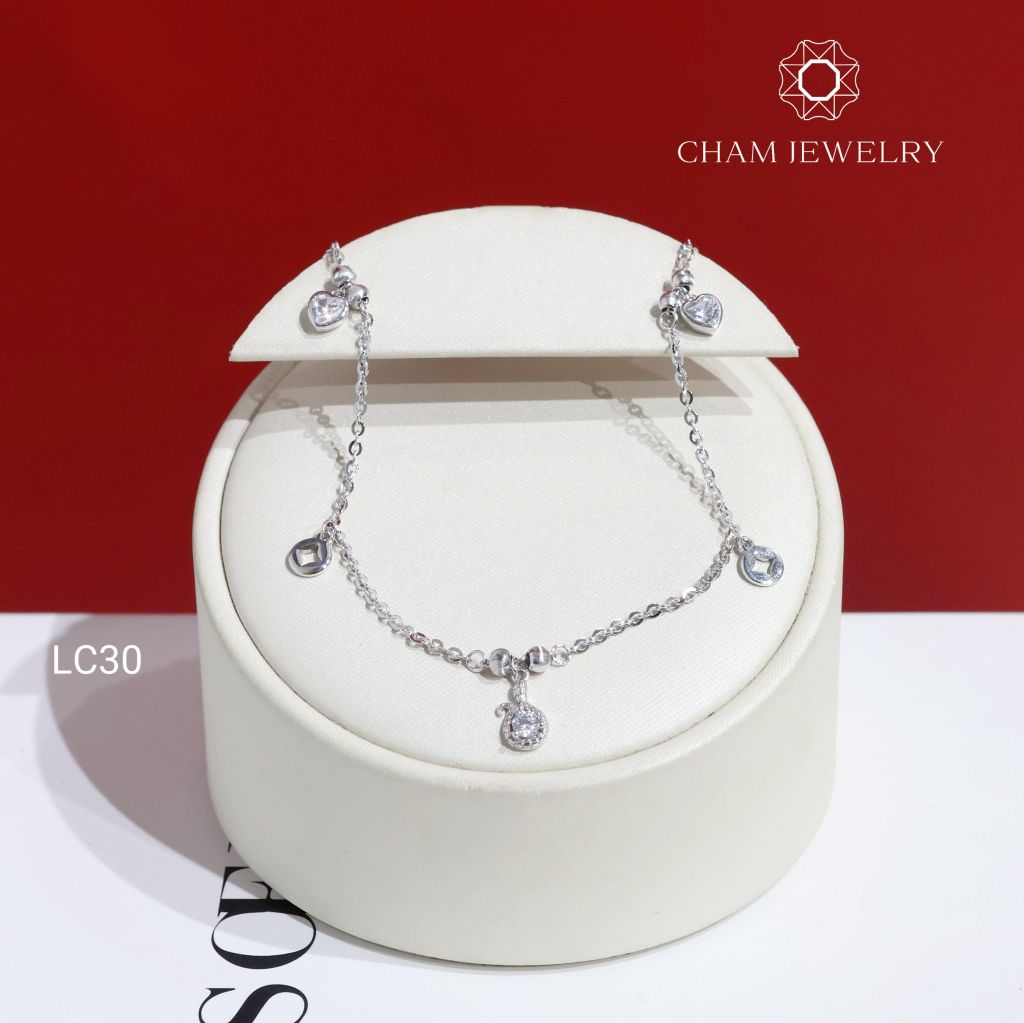 Lắc Chân LC30 CHAM JEWELRY, Lắc Chân Charm Thiên Nga (Barcode CTNC105) .