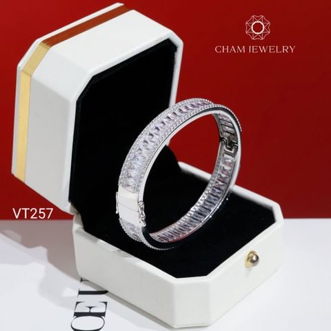 Vòng Tay CHAM JEWELRY VT257, Vòng Full Đá Bản 9.0mm (Barcode PVH162)