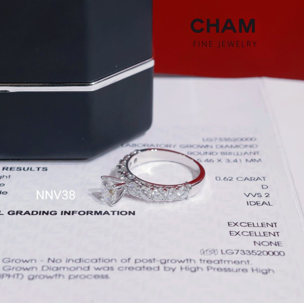 Nhẫn Nữ NNV38 Vàng 10k Chủ 5.4 Kim Cương Lab Grown Diamond