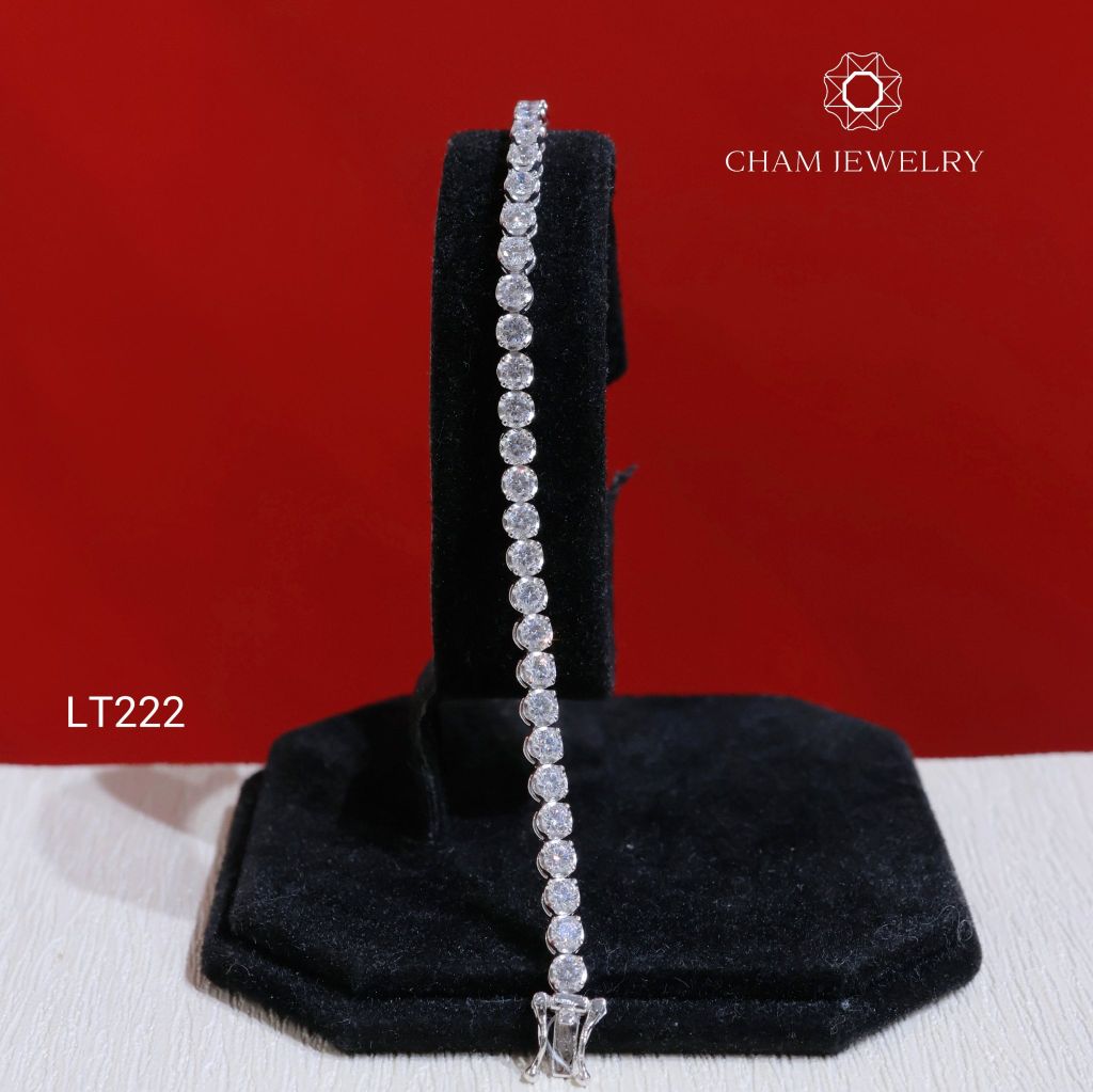 Lắc Tay LT222 CHAM JEWELRY, Lắc Tenic 3.0mm (Barcode KLT06 - TLT1528)