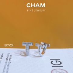 Hoa Tai BDV24 Vàng 10k Kim Cương Lab Grown Diamond