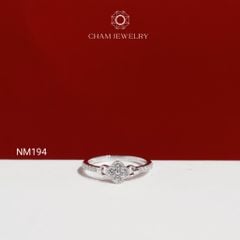 Nhẫn NM194 CHAM JEWELRY, Nhẫn Cỏ 4 Lá Trắng ( C-NRS366(B7) ).