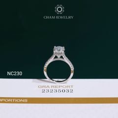 Nhẫn NC230 CHAM JEWELRY, Nhẫn Full Đá Moissanite Chủ 7.2mm (Barcode ONNU287)