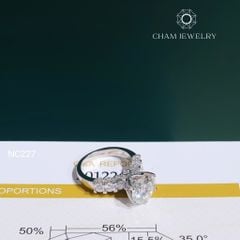 Nhẫn NC227 CHAM JEWELRY, Nhẫn Full Đá Moissanite Chủ 10.0mm (Barcode OCNN87)
