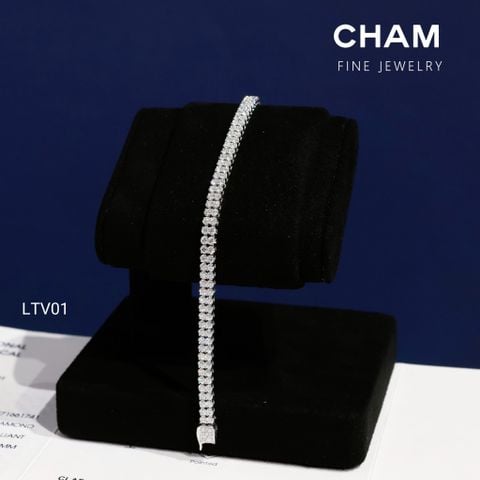 Lắc Tay LTV01 1.8mm Vàng 10k Kim cương Lab-grown