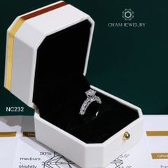 Nhẫn NC232 CHAM JEWELRY, Nhẫn Full Đá Moissanite Chủ 6.3mm (Barcode ONNU301)