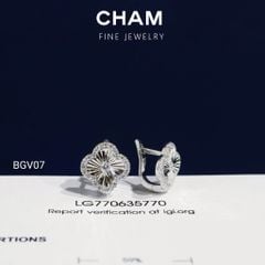 Hoa Tai BGV07 Vàng 10k Kim Cương Lab Grown Diamond (Barcode BT175)
