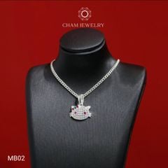 Mặt Dây Chuyền Bé MB02 CHAM JEWELRY, Mặt Mèo Nơ Lớn  (Barcode TMM38).