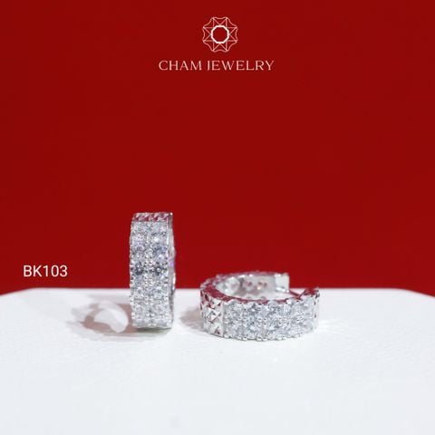 Hoa Tai BK103 CHAM JEWELRY, Bản 4.0mm (Barcode TBK230).