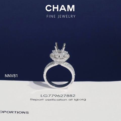 Nhẫn Nữ NNV81 Vàng 10k Chủ 5.4mm Kim Cương Lab Grown Diamond (Barcode DNU15)