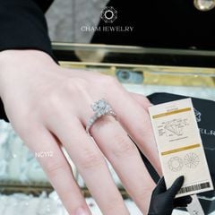 Nhẫn NC112 CHAM JEWELRY, Full Đá Moissanite, Chủ 5.0mm (Barcode TVM87)