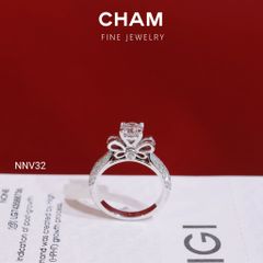 Nhẫn Nữ NNV32 Vàng 10k Chủ 5.4mm Kim Cương Lab Grown Diamond