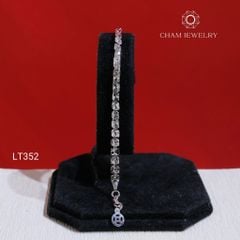 Lắc Tay LT352 CHAM JEWELRY , Xoắn Vuông 4.0mm Charm Cỏ 4 Lá (Barcode TLBC666).