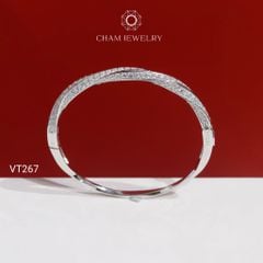 Vòng Tay CHAM JEWELRY VT267, Vòng Xoắn Hột (Barcode C4V855A-PVH457).