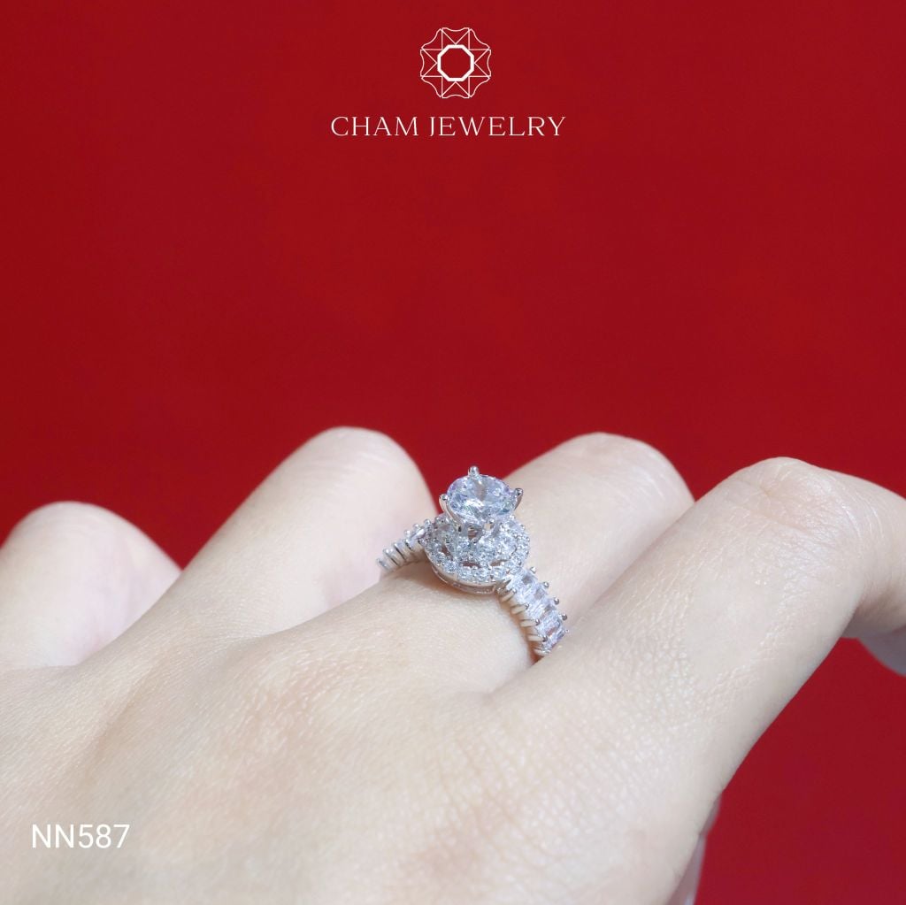 Nhẫn NN587 CHAM JEWELRY, Chủ 6.0mm (Barcode CEN35)