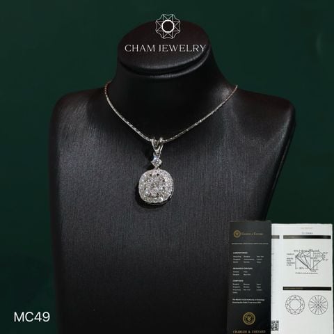 Mặt Dây Chuyền MC49 CHAM JEWELRY, Mặt Kiểu Full Moissanite C&C (OCM43)
