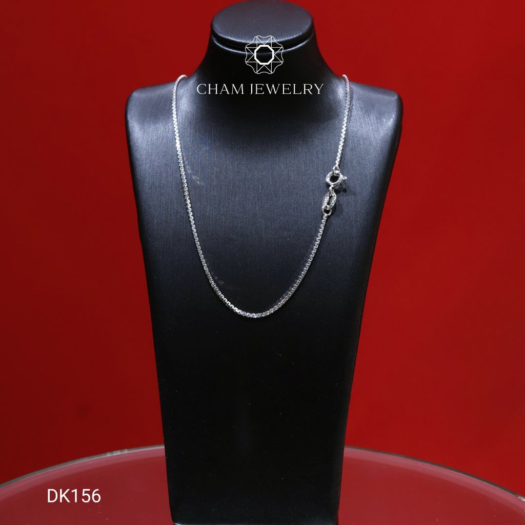 Dây Chuyền DK156 CHAM JEWELRY, Dây Mì Hộp Vuông Bản 1.2mm (Barcode CDYR199).