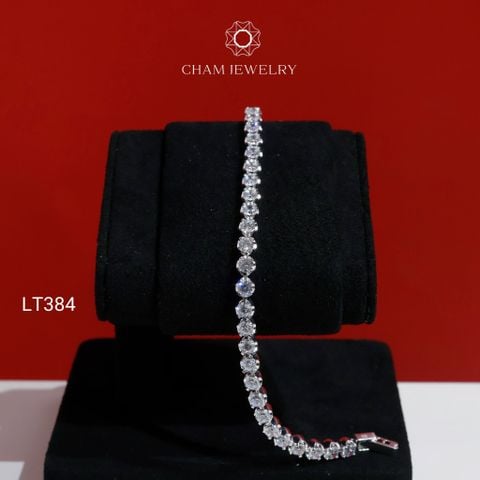 Lắc Tay LT384 CHAM JEWELRY, Lắc Tay Kiểu Full Đá 3.5mm (Barcode PLH01)
