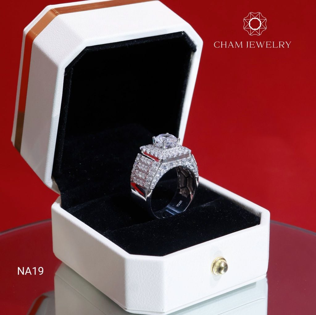 Nhẫn Nam NA19 CHAM JEWELRY, Chủ 7.5mm (Barcode TNNA431).