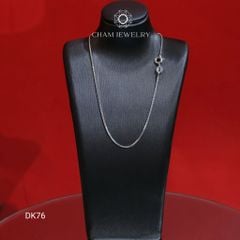 Dây Chuyền DK76 CHAM JEWELRY, Dây Mì Hộp Vuông Bản 0.8mm ( Barcode TDY32 ).
