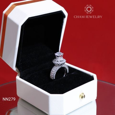 Nhẫn CHAM JEWELRY NN279, Chủ 6.5mm (Barcode TNN1098).
