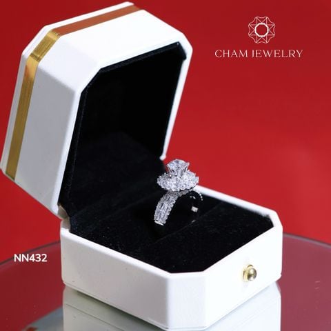 Nhẫn NN432 CHAM JEWELRY, Viên Chủ 6.0mm (Barcode TNN1100).