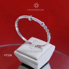 Vòng Tay CHAM JEWELRY VT236, Vòng Kiểu Cartier Charm Xỏ Bản 2.5mm (Barcode TV218).