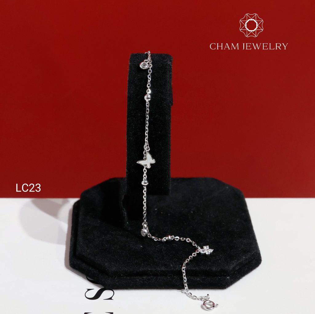 Lắc Chân LC23 CHAM JEWELRY, Lắc Chân Charm Bướm Xà Cừ (Barcode CTNC104) .
