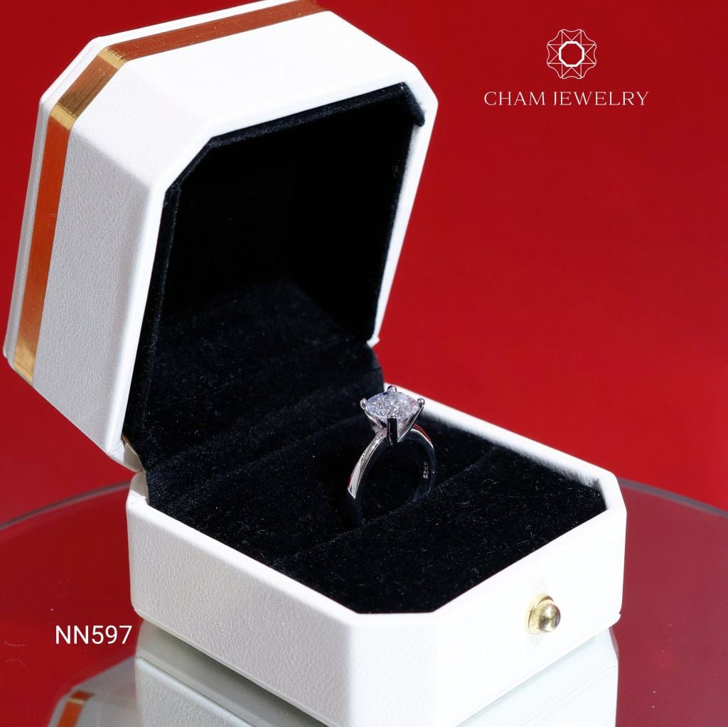 Nhẫn NN597 CHAM JEWELRY, Chủ 8.0mm (Barcode TNN1532)