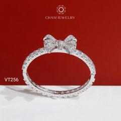 Vòng Tay CHAM JEWELRY VT256, Vòng Nơ Kiểu Full Đá 4.5mm (Barcode PVH408)