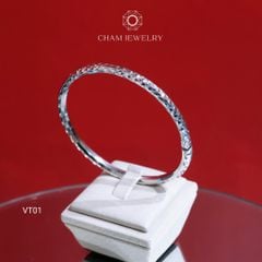 Vòng Tay CHAM JEWELRY VT01, Bản 4.0mm (Barcode TVC12).