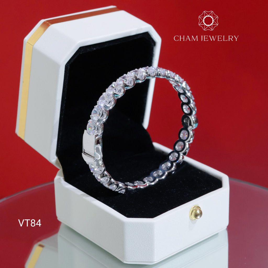 Vòng Tay CHAM JEWELRY VT84, Vòng Full Đá 6.0mm (Barcode TV186)