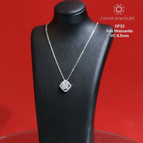 Dây Chuyền CHAM JEWELRY DF33, Moissanite Chủ 6.5mm (Barcode CDM258).